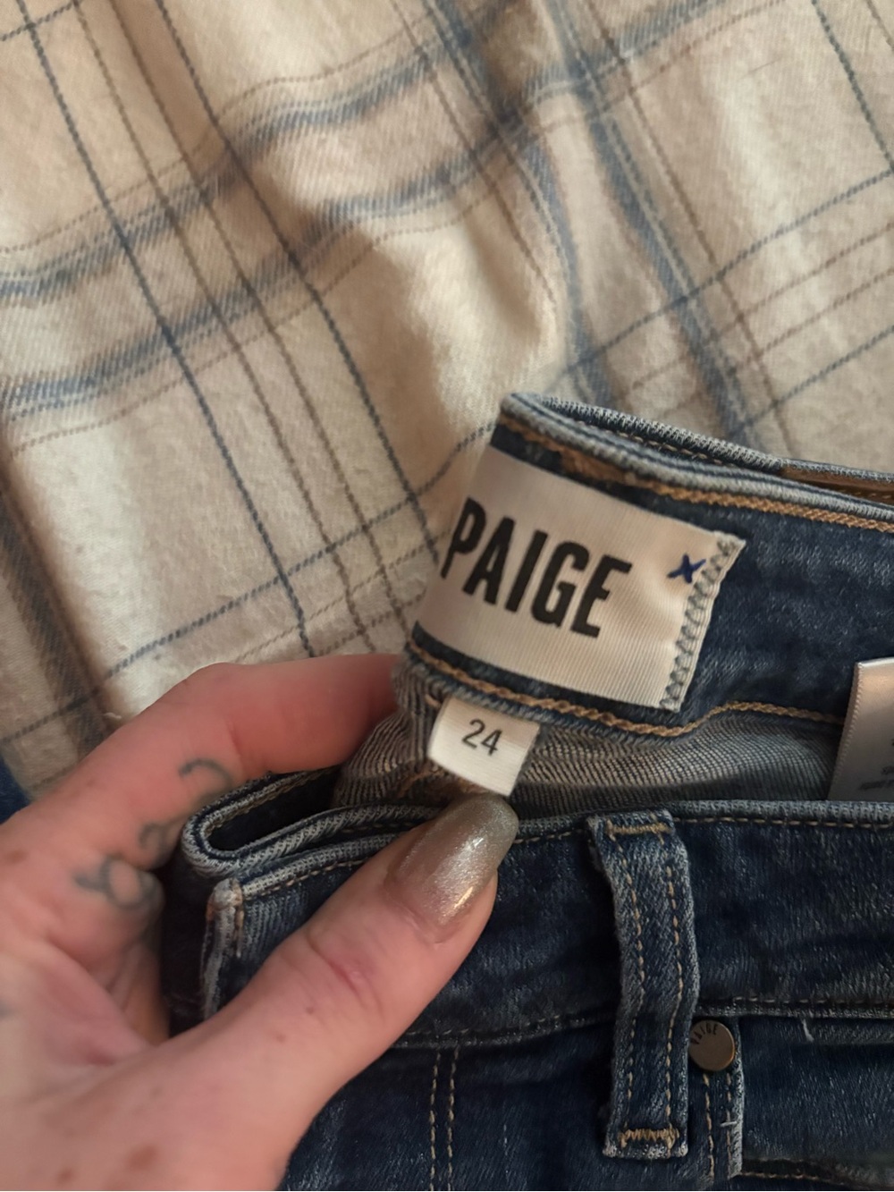 PAIGE Indigo Blue High-Rise Denim Jeans